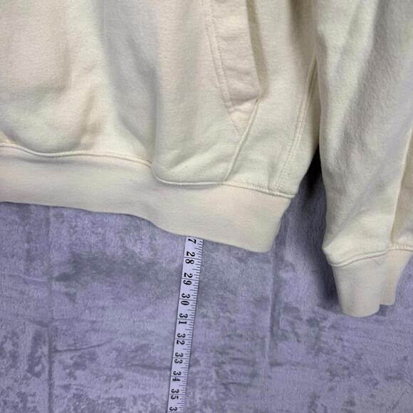 Nike Hoodie Men’s S Cream Yellow Sportswear Club Fleece Swoosh Logo Embroidered - Picture 8 of 9